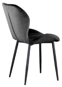 EMWOmeble Krzesło welurowe czarne ART223C / nogi czarne