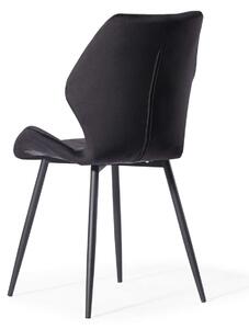 EMWOmeble Krzesło tapicerowane HAGEN (DC-6300) czarny welur #66