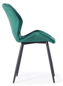 EMWOmeble Krzesło tapicerowane HAGEN (DC-6300) zielony welur #56