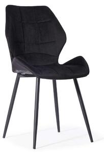 EMWOmeble Krzesło tapicerowane HAGEN (DC-6300) czarny welur #66