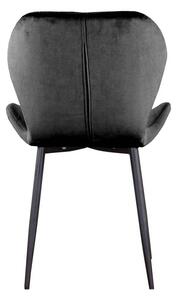 MebleMWM Krzesło tapicerowane ART223C | Czarny welur | Outlet