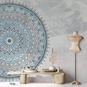 Fototapeta Niebiesko-szara mandala, Fototapety Faktury, Popularne Fototapety, u98495v2 - Tapeko.pl