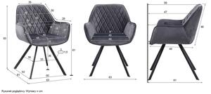EMWOmeble Krzesło fotelowe KC-887 | WELUR ZIELONY