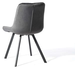 MebleMWM Krzesło tapicerowane DC-6030 | Szary | Welur #21 | Outlet
