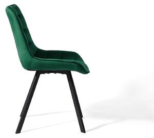 MebleMWM Krzesło tapicerowane DC-6030 | Zielony welur #56 | Outlet