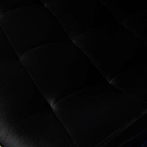 MebleMWM Krzesło welurowe czarne DC-6030 CZARNY WELUR #66