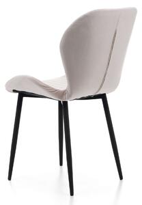 MebleMWM Krzesło tapicerowane ART223C | Beżowy welur | Outlet