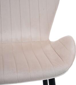 MebleMWM Krzesło tapicerowane ART223C | Beżowy welur | Outlet