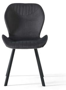 MebleMWM Krzesło tapicerowane DC-6350 | Welur | Szary #21 | Outlet