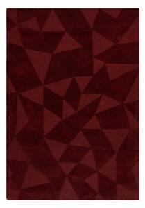 Bordowy wełniany dywan tkany ręcznie 160x230 cm Shard Red – Flair Rugs