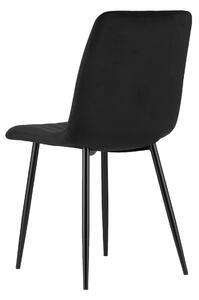 MebleMWM Krzesło tapicerowane do jadalni DC-1939 - Welur czarny 66