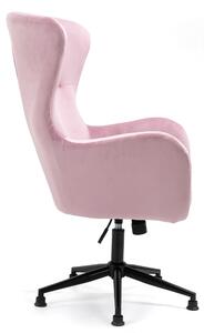 EMWOmeble Fotel obrotowy welurowy Svein (YC-9118) Różowy