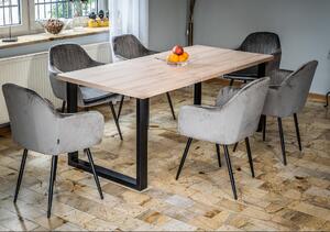 EMWOmeble Stół loftowy rozkładany 120/200x90 - FIORD - Jesion