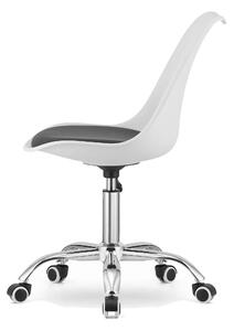 MebleMWM Krzesło obrotowe biurowe MSA009 biało-czarny