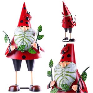 Figura ogrodowa Esson krasnal czerwony stalowa 30 cm