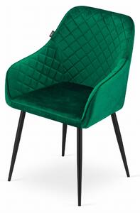 Zielone aksamitne krzesło NUGAT