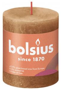 Bolsius Rustykalne świece pieńkowe Shine, 4 szt., 80x68 mm, brązowe