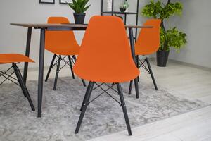 Krzesło York OSAKA pomarańczowe z czarnymi nogami