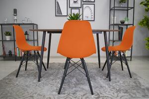 Krzesło York OSAKA pomarańczowe z czarnymi nogami