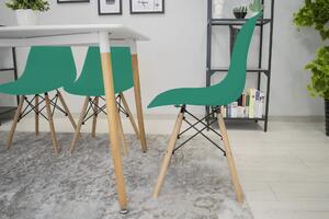 EMWOmeble Krzesła skandynawskie zielone OSAKA 3602 nogi naturalne / 4 sztuki