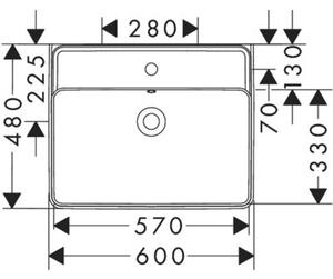Umywalka HANSGROHE Xanuia Q 60133450 Biały 48x60