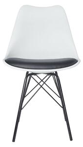 MebleMWM Krzesło w stylu skandynawskim MSA-026 biało-czarne