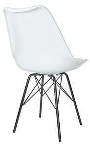 MebleMWM Krzesło białe, czarne nogi MSA-026