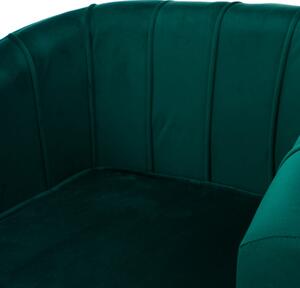 MebleMWM Fotel glamour do salonu SOFIA (MWM-022) / welur, zielony