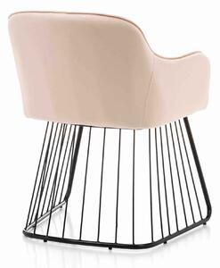 MebleMWM Krzesło welurowe beżowe ZH-927