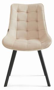 MebleMWM Krzesło tapicerowane beżowe DC-6030 welur #5