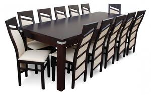 Duży zestaw do jadalni 12 krzeseł + stół rozkładany 100x250/350cm