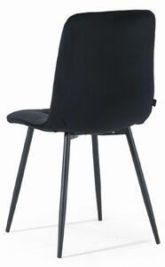 MebleMWM Krzesło czarne DC-6401 welur #66