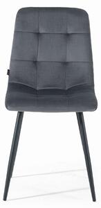 MebleMWM Krzesło szare DC-6401 welur #21