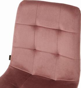 EMWOmeble Krzesło tapicerowane różowe ZOFIA (DC-6401) / różowy welur