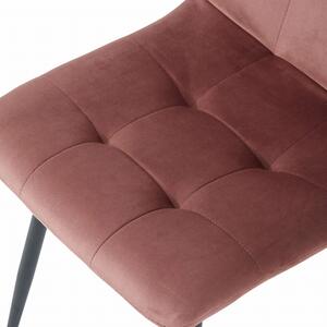 MebleMWM Krzesło różowe DC-6401 welur #44