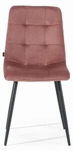 EMWOmeble Krzesło tapicerowane różowe ZOFIA (DC-6401) / różowy welur