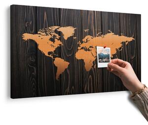 Obraz na korku orange map on wood