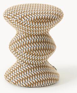 Okrągły puf tapicerowany Zig Zag