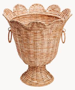 Ręcznie wykonany wazon dekoracyjny z rattanu Scallop, W 31 cm