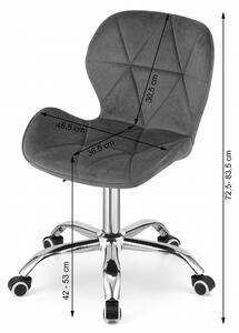 EMWOmeble Krzesło do biurka różowe ART118S / welur #67