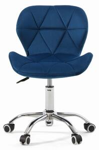 EMWOmeble Krzesło do biurka obrotowe granatowe ART118S / welur #64