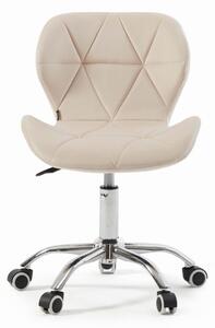 EMWOmeble Krzesło biurowe beżowe ART118S / welur #05