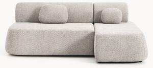 Narożna sofa rozkładana Teddy-Bouclé z miejscem do przechowywania Pao
