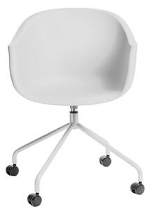 MebleMWM Krzesło na kółkach Roundy białe