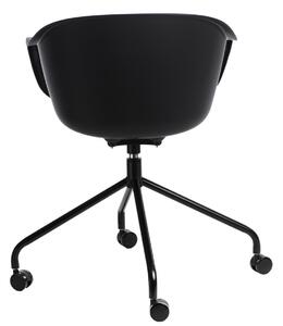 MebleMWM Krzesło na kółkach Roundy czarne