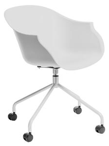 MebleMWM Krzesło na kółkach Roundy białe