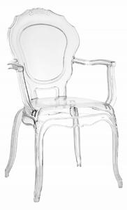 MebleMWM Krzesło transparentne Queen Arm