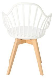 MebleMWM Krzesło Sirena z podłokietnikami białe