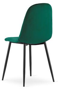 EMWOmeble Zielone krzesło welurowe ASTI 3664 / 4 sztuki