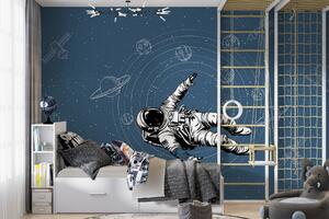 Fototapeta Astronauta unoszący się w przestrzeni kosmicznej, Popularna Fototapeta, Popularna Fototapeta, w00712v3 - Muralas.pl